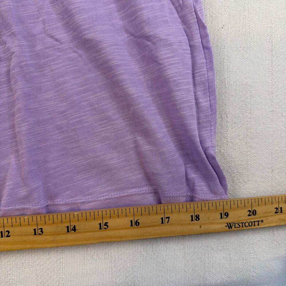 Felina Womens V-Neck Short Sleeve Slub Knit Tee Purple Lavender Size M NEW - Picture 7 of 8